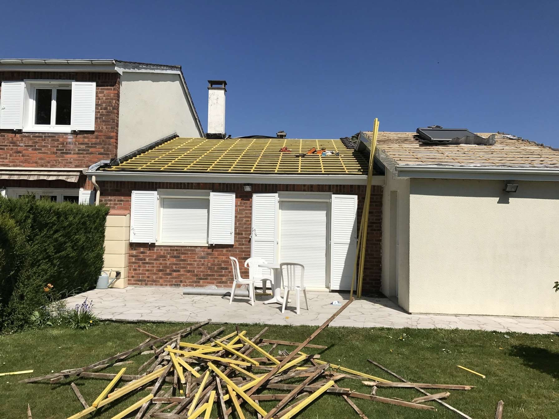 Charpente avant pose de tuiles